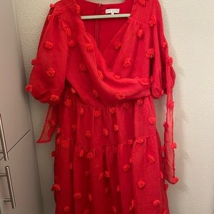 Ivy City Co First Kiss Pom Pom red size XL